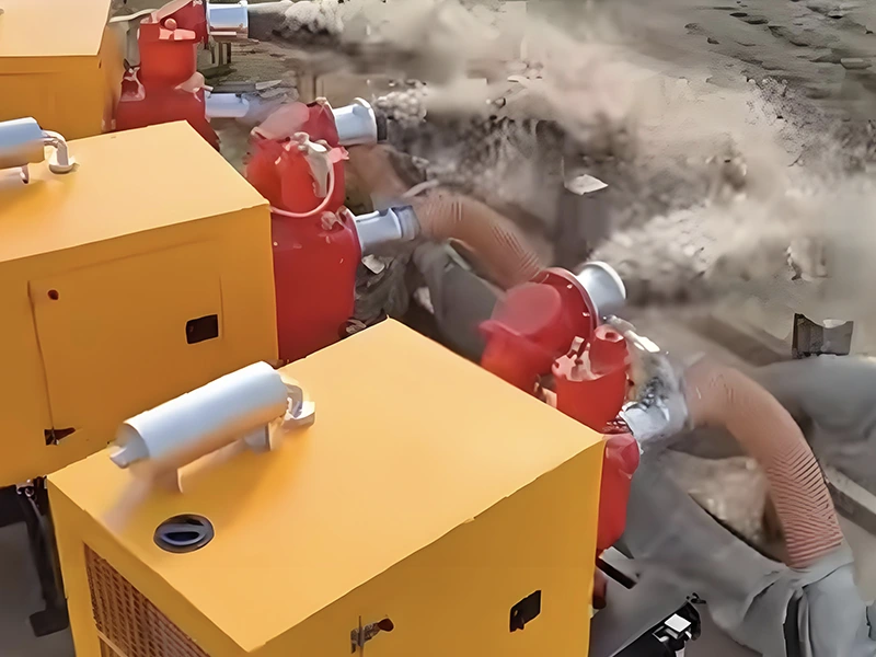 Jianghe Flood Prevention Products განახლებულია დიზელის ძრავით მომუშავე წყლის ტუმბოს კომპლექტი, რათა გაზარდოს წყალდიდობის ეფექტური დრენაჟის სიმძლავრე